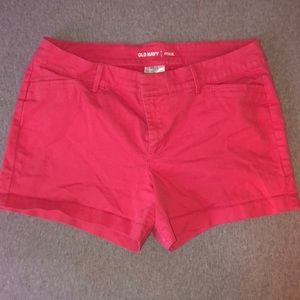 Old Navy Pink Mid-rise Pixie Shorts